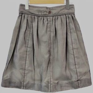 CHANEL 07P Black Silk Sheer Skirt with Ruby FR 34